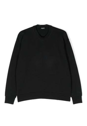 Dsquared2 Kids debossed-logo cotton sweatshirt - Nero