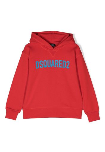 Dsquared2 Kids logo-print cotton hoodie - Rosso