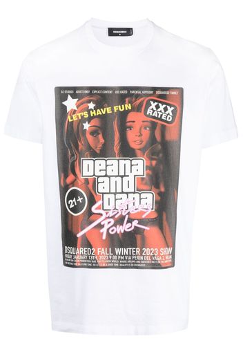 Dsquared2 T-shirt con stampa grafica - Bianco