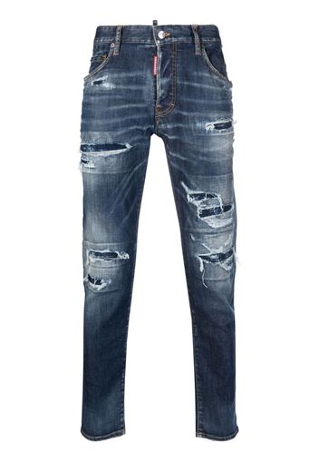 Dsquared2 Jeans affusolati con effetto vissuto - Blu