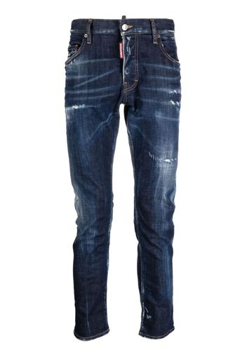 Dsquared2 Jeans affusolati con effetto vissuto - Blu