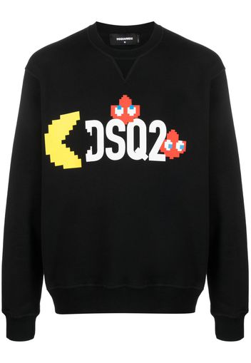 Dsquared2 Felpa con stampa - Nero