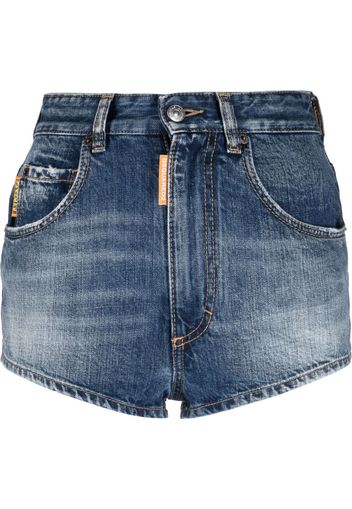 Dsquared2 Shorts denim con applicazione - Blu