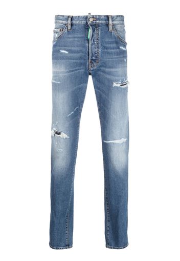 Dsquared2 distressed slim-cut jeans - Blu