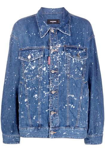 Dsquared2 splatter-detail denim jacket - Blu