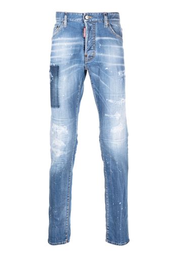 Dsquared2 logo-print light-wash jeans - Blu