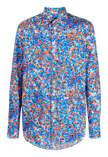 Dsquared2 floral-print cotton shirt - Blu
