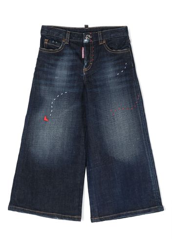 Dsquared2 Kids distressed-finish denim shorts - Blu