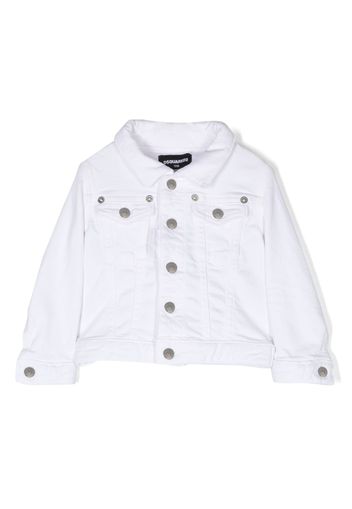 Dsquared2 Kids single-breasted denim jacket - Bianco