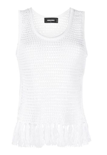 Dsquared2 crochet-knit tank top - Bianco