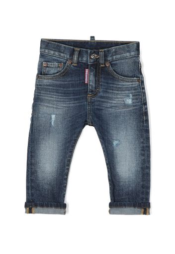 Dsquared2 Kids Jeans con effetto vissuto - Blu