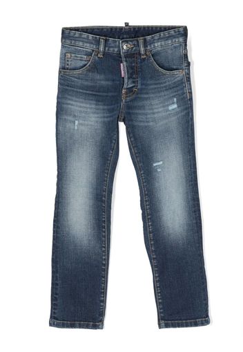 Dsquared2 Kids Jeans con effetto vissuto - Blu