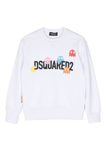 Dsquared2 Kids Felpa con stampa - Bianco