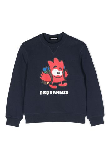 Dsquared2 Kids Felpa con stampa grafica - Blu