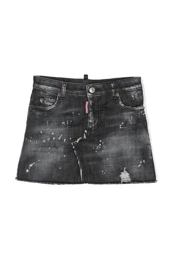 Dsquared2 Kids Gonna denim con strappi - Nero