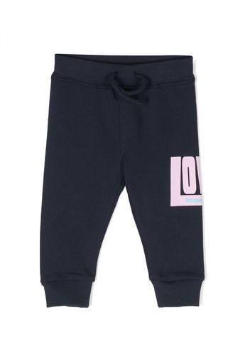 Dsquared2 Kids Pantaloni sportivi con stampa - Blu