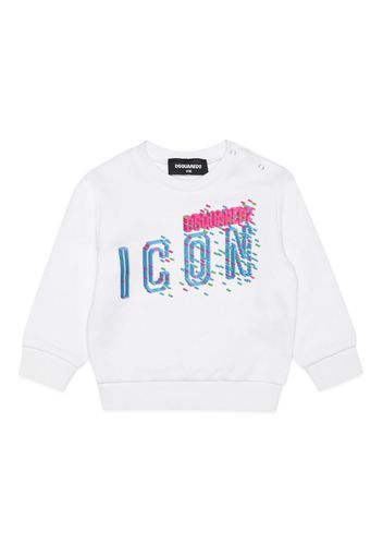 Dsquared2 Kids Felpa Icon con stampa - Bianco