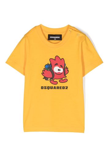 Dsquared2 Kids T-shirt con stampa - Giallo