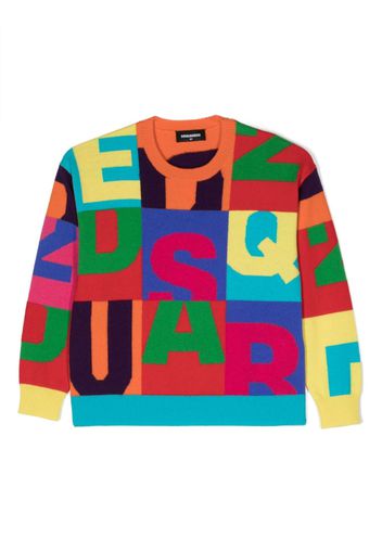 Dsquared2 Kids Maglione con stampa - Blu