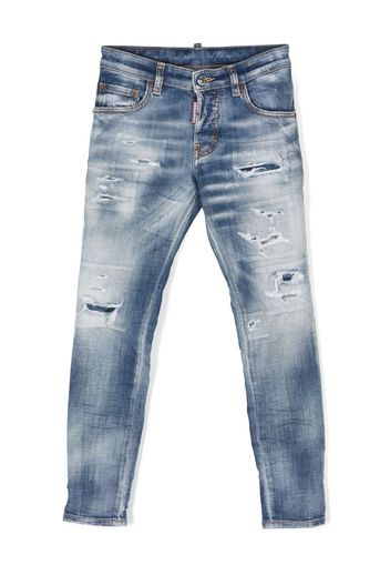 Dsquared2 Kids Jeans con effetto vissuto - Blu