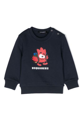 Dsquared2 Kids Felpa con stampa - Blu