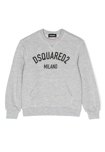 Dsquared2 Kids Felpa girocollo con stampa - Grigio