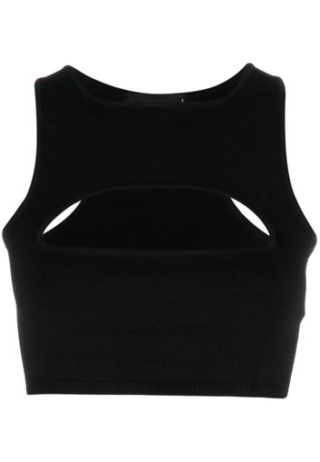 Dsquared2 cut-out sleeveless cropped top - Nero