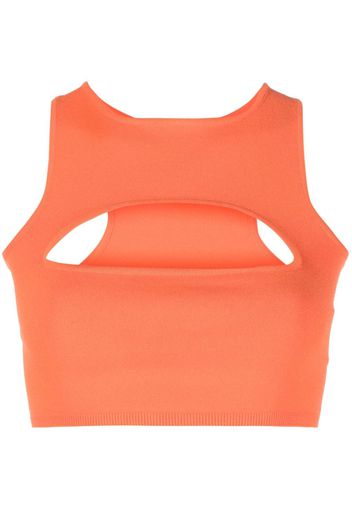 Dsquared2 cut-out knitted cropped top - Arancione