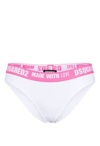 Dsquared2 logo-print elasticated briefs - Bianco