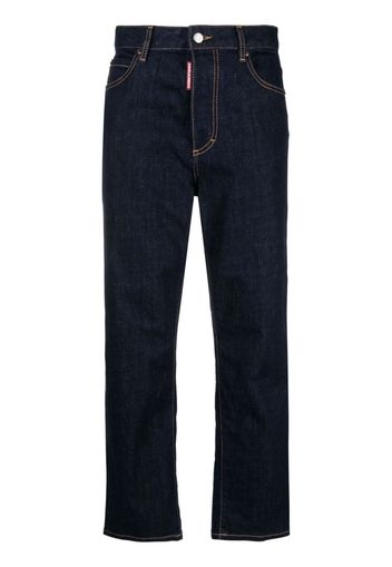 Dsquared2 logo-patch straight-leg jeans - Blu