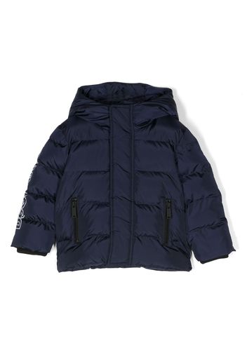 Dsquared2 Kids Cappotto imbottito con stampa - Blu