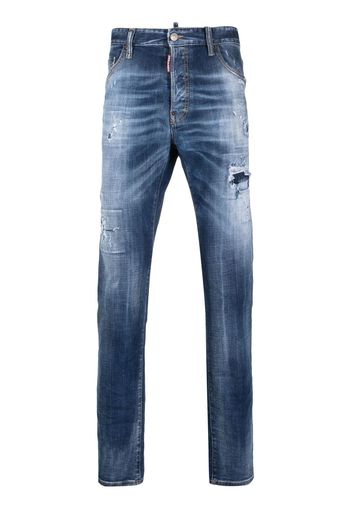 Dsquared2 slim-fit distressed-finish jeans - Blu