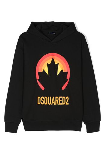 Dsquared2 Kids graphic-print cotton hoodie - Nero