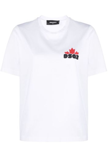 Dsquared2 logo-print cotton T-shirt - Bianco