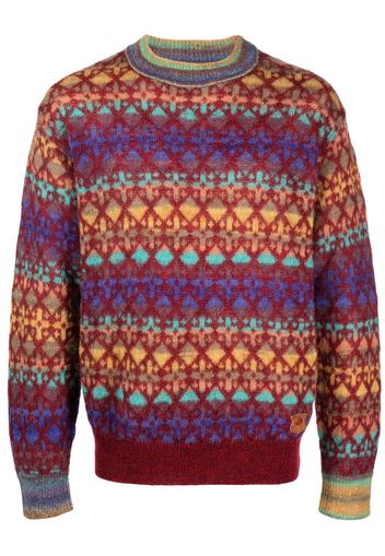 Dsquared2 jacquard-pattern round-neck jumper - Rosso