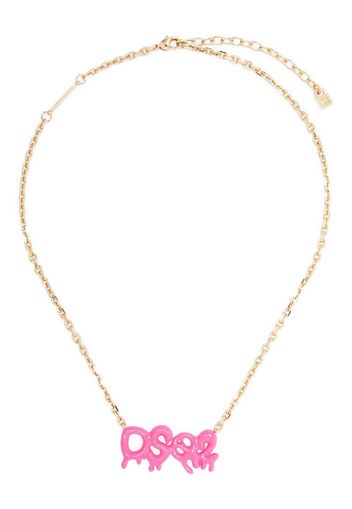 Dsquared2 logo-plaque polished necklace - Oro