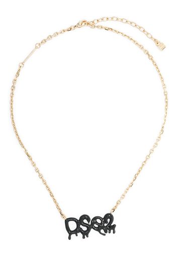 Dsquared2 logo-plaque polished necklace - Oro