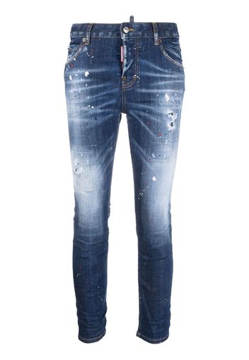 Dsquared2 bleached skinny jeans - Blu