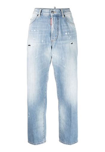 Dsquared2 bleached-wash cropped jeans - Blu