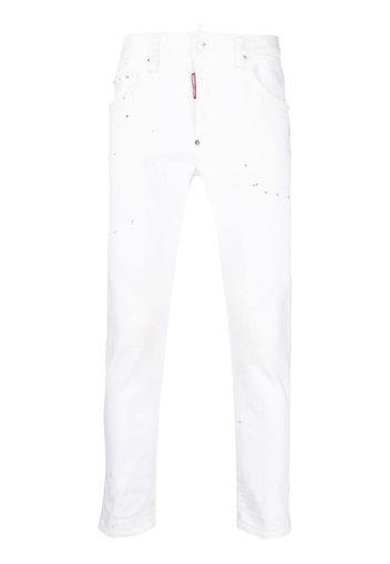 Dsquared2 Skater paint-splatter skinny jeans - Bianco