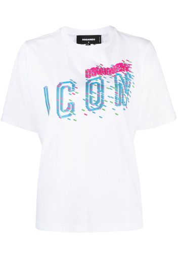 Dsquared2 logo-print cotton-jersey T-shirt - Bianco