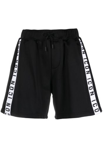 Dsquared2 Icon-stripe drawstring shorts - Nero