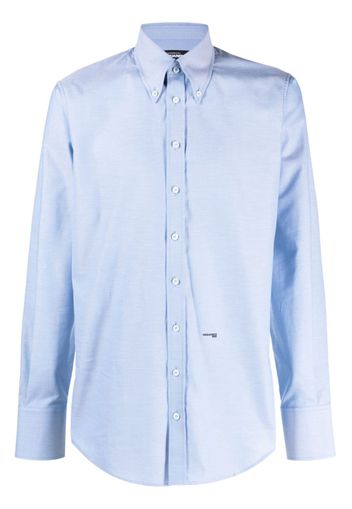 Dsquared2 logo-print long-sleeve shirt - Blu