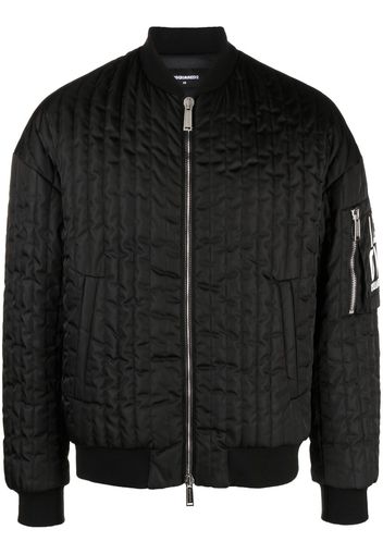 Dsquared2 logo-patch bomber jacket - Nero