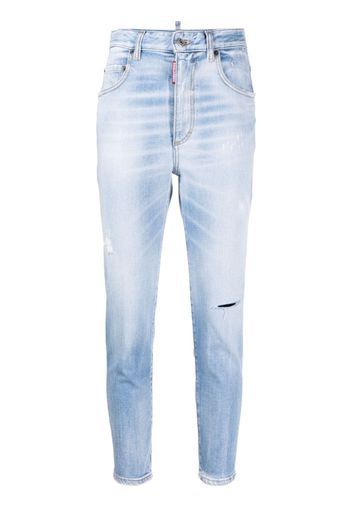 Dsquared2 high-rise cropped skinny jeans - Blu