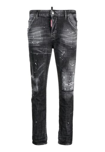 Dsquared2 low-rise distressed skinny jeans - Nero