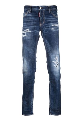 Dsquared2 slim-fit distressed-finish jeans - Blu