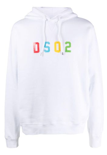 Dsquared2 logo-print cotton hoodie - Bianco