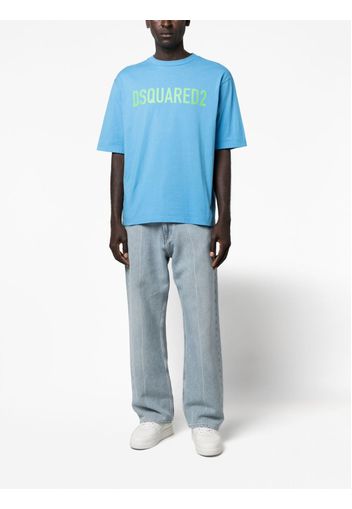 Dsquared2 logo-print cotton T-shirt - Blu