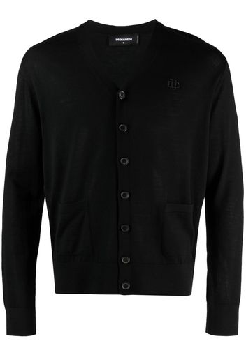 Dsquared2 long-sleeve virgin wool cardigan - Nero